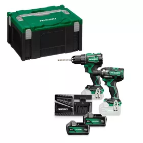   Hikoki akkus gépszett KC18DE-WMZ 2x5Ah DV18DE+WR18DH HITBOX kofferben