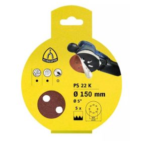  Klingspor PS 22 K excenter csiszolópapír tépőzáras GLS 51 P80 150mm (5db/csomag)