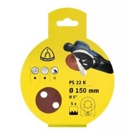   Klingspor PS 22 K excenter csiszolópapír tépőzáras GLS 51 P180 150mm (5db/csomag)