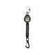 Kratos visszahúzható zuhanásgátló műanyag házban + karabiner - 2m fekete/sárga