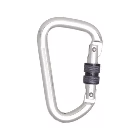   Kratos alumínium csavaros reteszelő karabiner 22,5mm nyílással fém