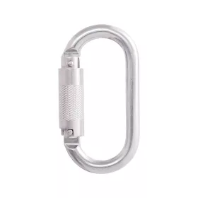   Kratos acél karabiner, negyedfordulatos zárral, 16mm nyitótávolsággal fém