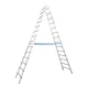 Krause Stabilo két oldalon járható létra, létrafokos 2x14 fokos