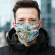 2 rétegű pamut szájmaszk, többször hordható, flamingó mintás
