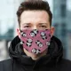 2 rétegű pamut szájmaszk, többször hordható, panda mintás