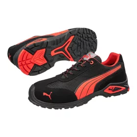 Puma Madrid S1PL FO SR munkavédelmi cipő Fekete/Piros - 41