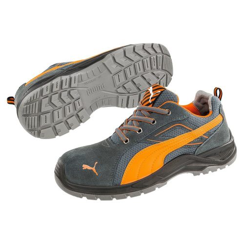 puma omni flash low munkavédelmi cipő szürke/narancs s1p src 44