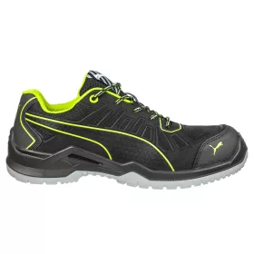Puma Fuse TC Green S1P ESD SRC Védőcipő Fekete/Zöld - 45