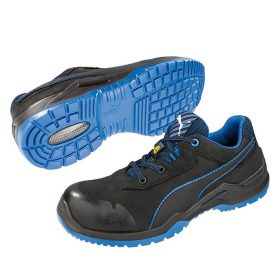 Puma Argon Blue Low S3 ESD SRC Védőcipő Fekete/Kék - 42