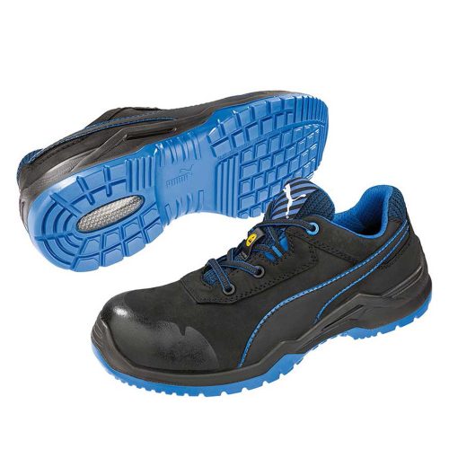 puma argon blue low munkavédelmi cipő fekete s3 esd src 43
