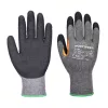 Portwest A106 Grip 10 Latex megerősített hüvelykujjas kesztyű (12 pár) Szürke/Fekete - L