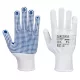 Portwest A110 Nylon PVC pontozott kesztyű Fehér/Kék - XS