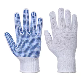 Portwest A111 PVC pontozott kesztyű Fehér/Kék - S