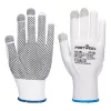 Portwest A118 Grip 13 PVC pöttyös érintőképernyős kesztyű (12 pár) Fehér/Szürke - M