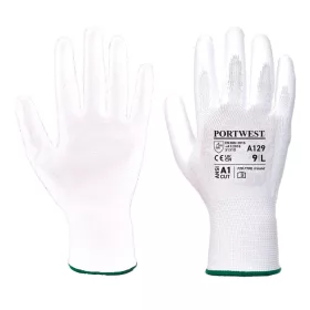   Portwest A129 PU kesztyű - teljes karton (480 pár) Fehér - XS