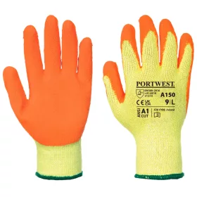 Portwest A150 Classic Grip latex kesztyű Sárga/Narancs - L