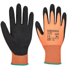   Portwest A335 Dermi-Grip NPR15 Nitril Sandy kesztyű Narancs/Fekete - L