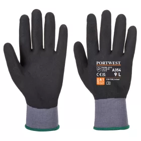   Portwest A354 DermiFlex Ultra Pro kesztyű -homokos nitril Fekete - L