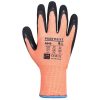 Portwest A646 Vis-Tex Winter HR Cut nitril kesztyű Narancs/Fekete - S