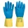 Portwest A801 Duplán Mártott Latex kesztyű Sárga/Kék - L
