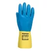 Portwest A801 Duplán Mártott Latex kesztyű Sárga/Kék - L