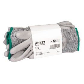   Portwest AB622 Cut C13 PU Essential Multipack vágásbiztos kesztyű ( 12 pár) Szürke - XL