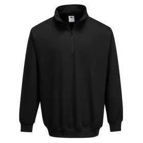 Portwest B309 Sorrento zippzáras pulóver Fekete - 3XL
