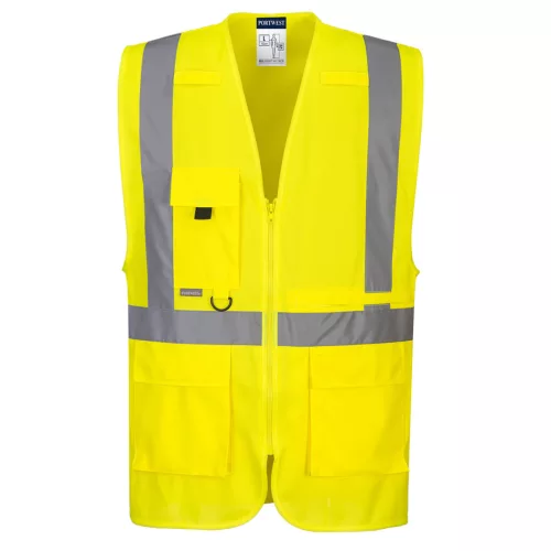 Portwest C357 Hi-Vis Executive mellény tablet zsebbel Sárga - M