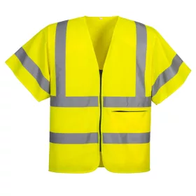 Portwest C372 Rövid ujjú cipzáras mellény Sárga - 3XL