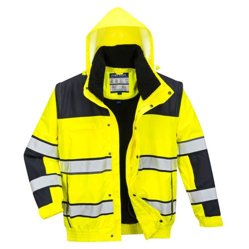 Portwest C466 Hi-Vis Classic Bomber dzseki Sárga/Fekete - M