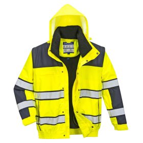 Portwest C466 Hi-Vis Classic Bomber dzseki Sárga/Navy - 3XL