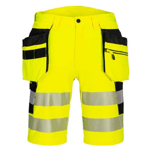 Portwest DX446 DX4 Hi-Vis Holster rövidnadrág Sárga/Fekete - 40