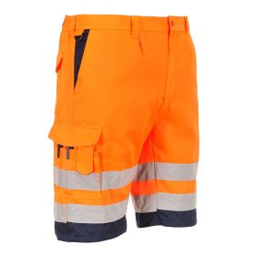 Portwest E043 Hi-Vis rövidnadrág Narancs/Navy - 3XL