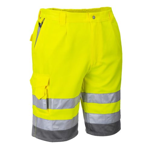 Portwest E043 Hi-Vis rövidnadrág Sárga/Szürke - L