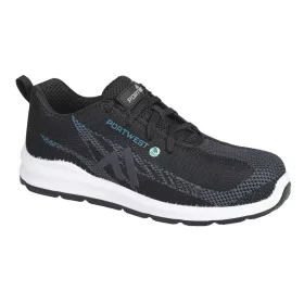   Portwest FC06 Eco Fly Composite Trainer S1PS SR FO Fekete/Kék - 41