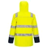 Portwest FR605 Bizflame Rain+ Hi-Vis Light Arc lángálló kabát Sárga/Navy - L
