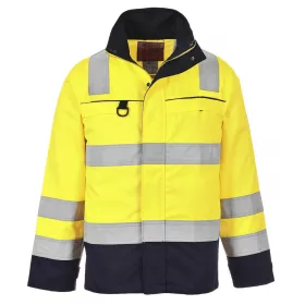 Portwest FR61 HiVis Multi-Norm kabát Sárga/Navy - M
