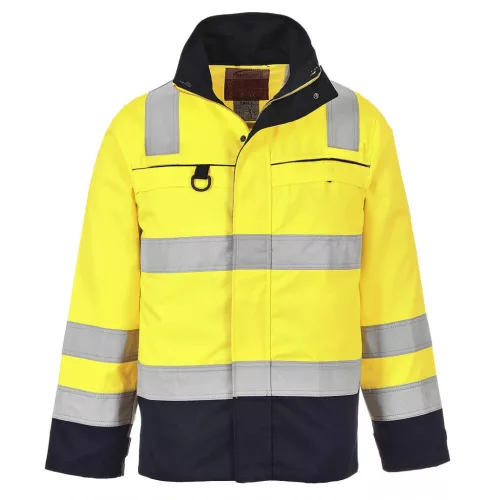 Portwest FR61 HiVis Multi-Norm kabát Sárga/Navy - S
