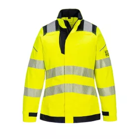   Portwest FR715 PW3 FR Hi-Vis női lángálló kabát Sárga/Fekete - M