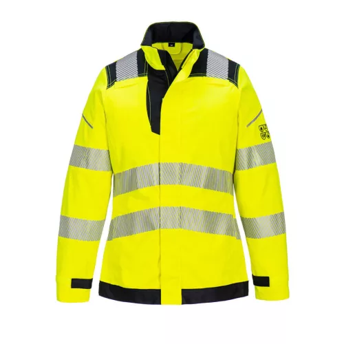Portwest FR715 PW3 FR Hi-Vis női lángálló kabát Sárga/Fekete - M