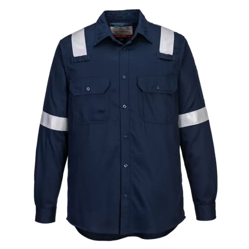 Portwest FR720 FR Lightweight könnyű lángálló antisztatikus ing Navy - 3XL