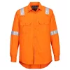 Portwest FR720 FR Lightweight könnyű lángálló antisztatikus ing Narancs - 3XL
