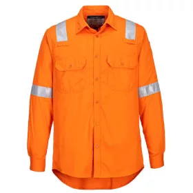   Portwest FR720 FR Lightweight könnyű lángálló antisztatikus ing Narancs - M