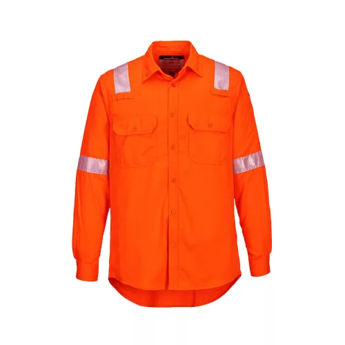 Portwest FR720 FR Lightweight könnyű lángálló antisztatikus ing Piros - L