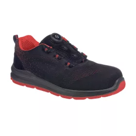   Portwest FT08 Compositelite Wire Lace Biztonsági Trainer S1P Fekete/Piros - 43