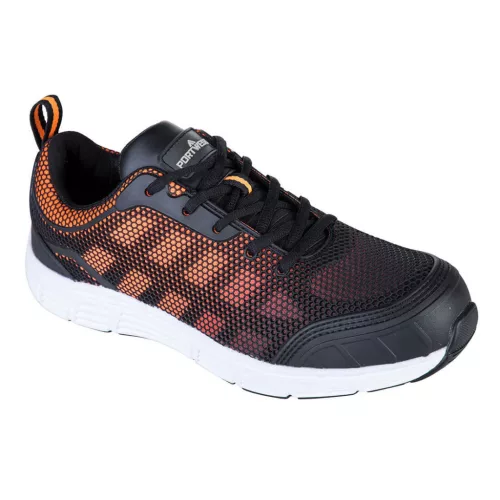 Portwest FT15 Steelite Tove Trainer S1P Fekete/Narancs - 37