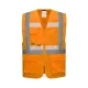 Portwest G456 Glowtex vezetői mellény Ezee zippzárral Narancs - L