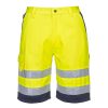 Portwest L043 Hi-Vis könnyű poli-pamut rövidnadrág Sárga/Navy - M