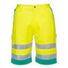 Portwest L043 Hi-Vis könnyű poli-pamut rövidnadrág Sárga/Kékeszöld - 3XL