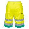 Portwest L043 Hi-Vis könnyű poli-pamut rövidnadrág Sárga/Kékeszöld - 3XL